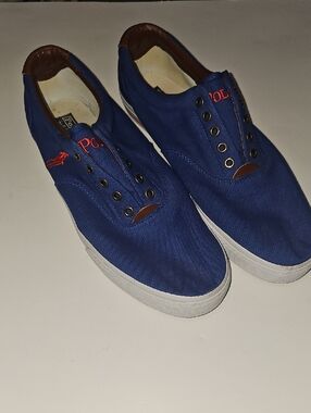 Polo Ralph Lauren Blue Slup On Sneakers Sz 13D